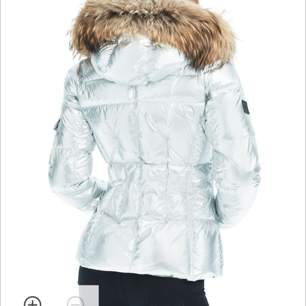 SAM. Blake silver foil puffer coat - Picture 2 of 6